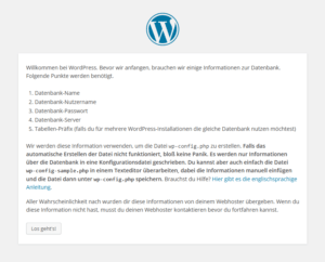 WordPress-Eröffnungsfenster