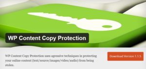 Abbildung: WP Content Copy Protection