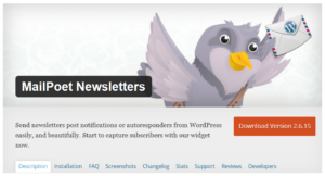 Abbildung: WordPress Plug-In MailPoet Newsletters