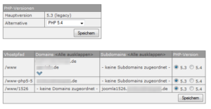 Abbildung - PHP-Umstellung einzelner Domains auf PHP_5-4