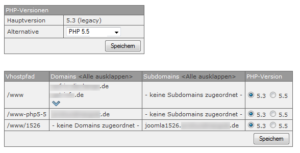 Abbildung - PHP-Umstellung einzelner Domains auf PHP_5-5