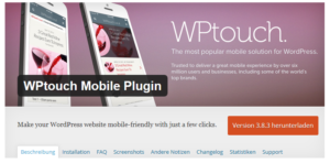 Abbildung - WPtouch Mobile Plugin