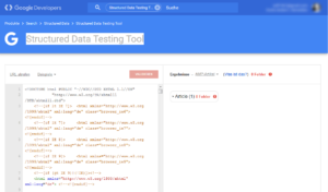 Abbildung - Structured Data Testing Tool