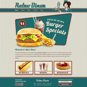 Retro Diner Website Template