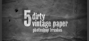 5 Grunge-Vintage-Papier Pinselspitzen