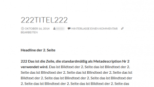 Seite 2 - Mehrseitiger WordPress-Beitrag (individuelle Title)