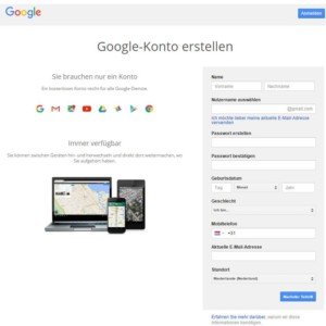 Googlekonto erstellen